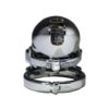 Frontal view of our Male Chastity Belt in the Chrome Color.