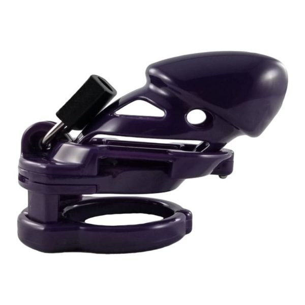 Purple Side View of The Vice Male Chastity Belt