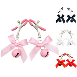 Adjustable Nipple Clamps with Bells in Pink, White, black and Red