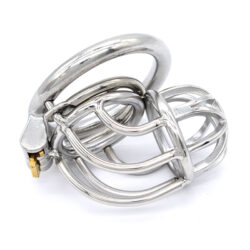 steel down boy curved metal chastity cage