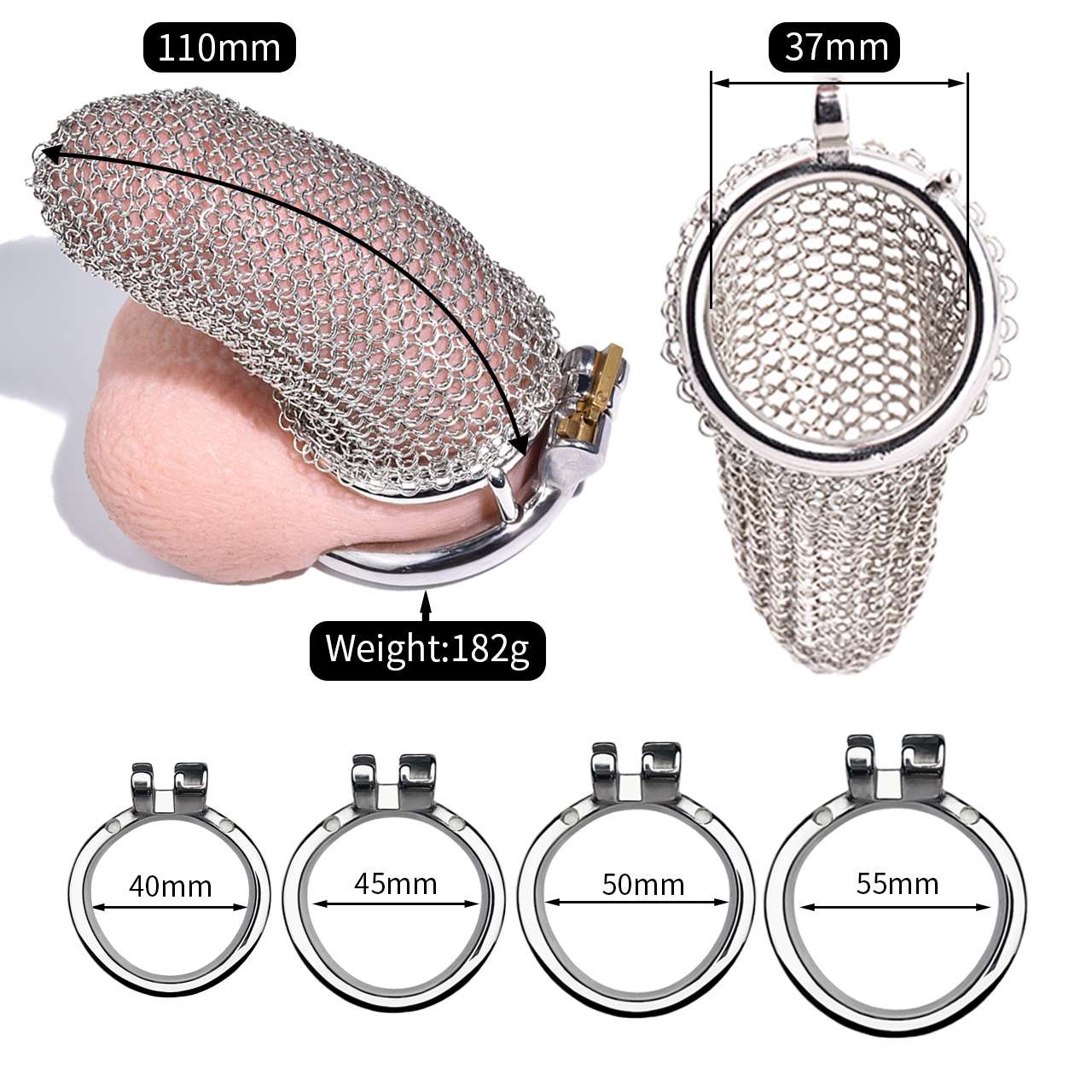 Metal Chainmail Chastity Cage - Locked In Lust®