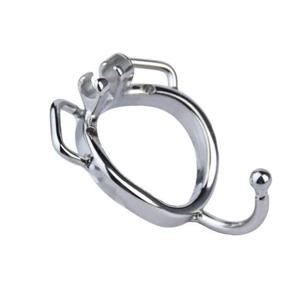 curved chastity ring with strap anchor and hook