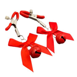 adjustable red nipple clamps with bells for sissys